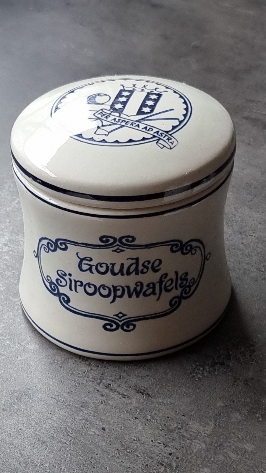 aardewerk pot voor stroopwafels - Delfts Blauw, Ophalen of Verzenden