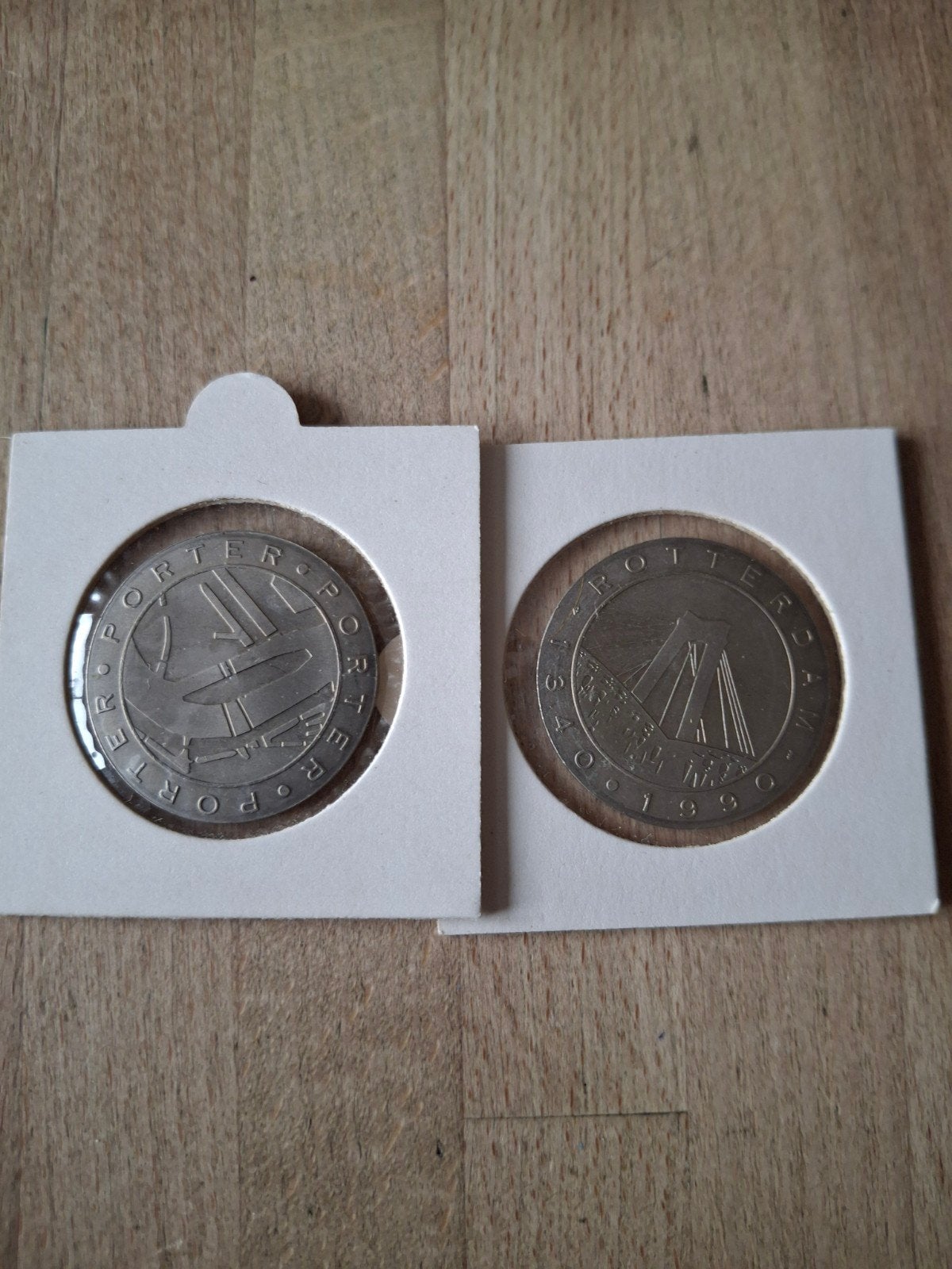 porter Rotterdam munt 2 stuks uitgave 1990, Ophalen of Verzenden, Koningin Beatrix
