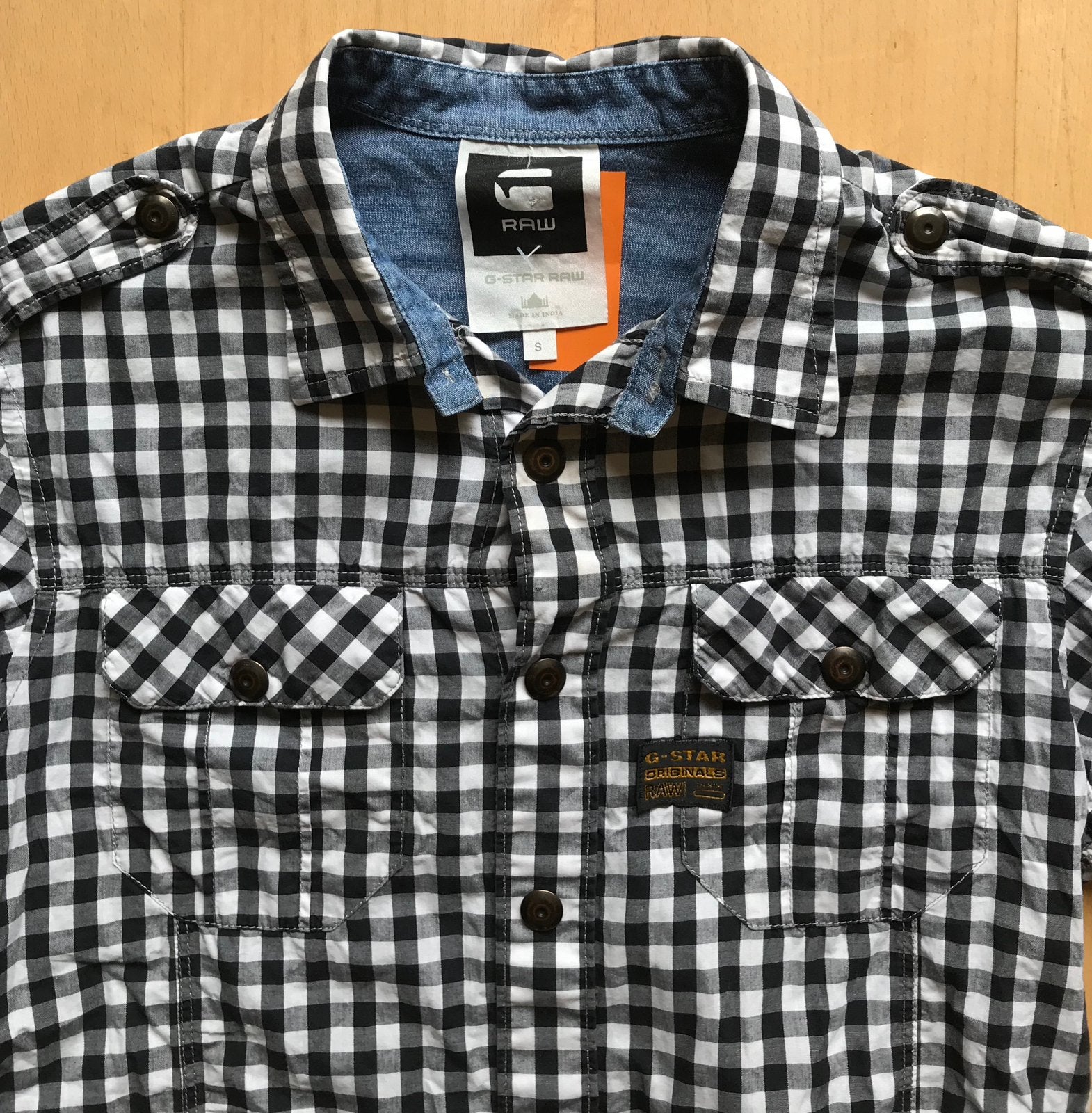 G Star Raw stoer design overhemd blok - patroon S, Ophalen of Verzenden, Overige kleuren, Halswijdte 38 (S) of kleiner