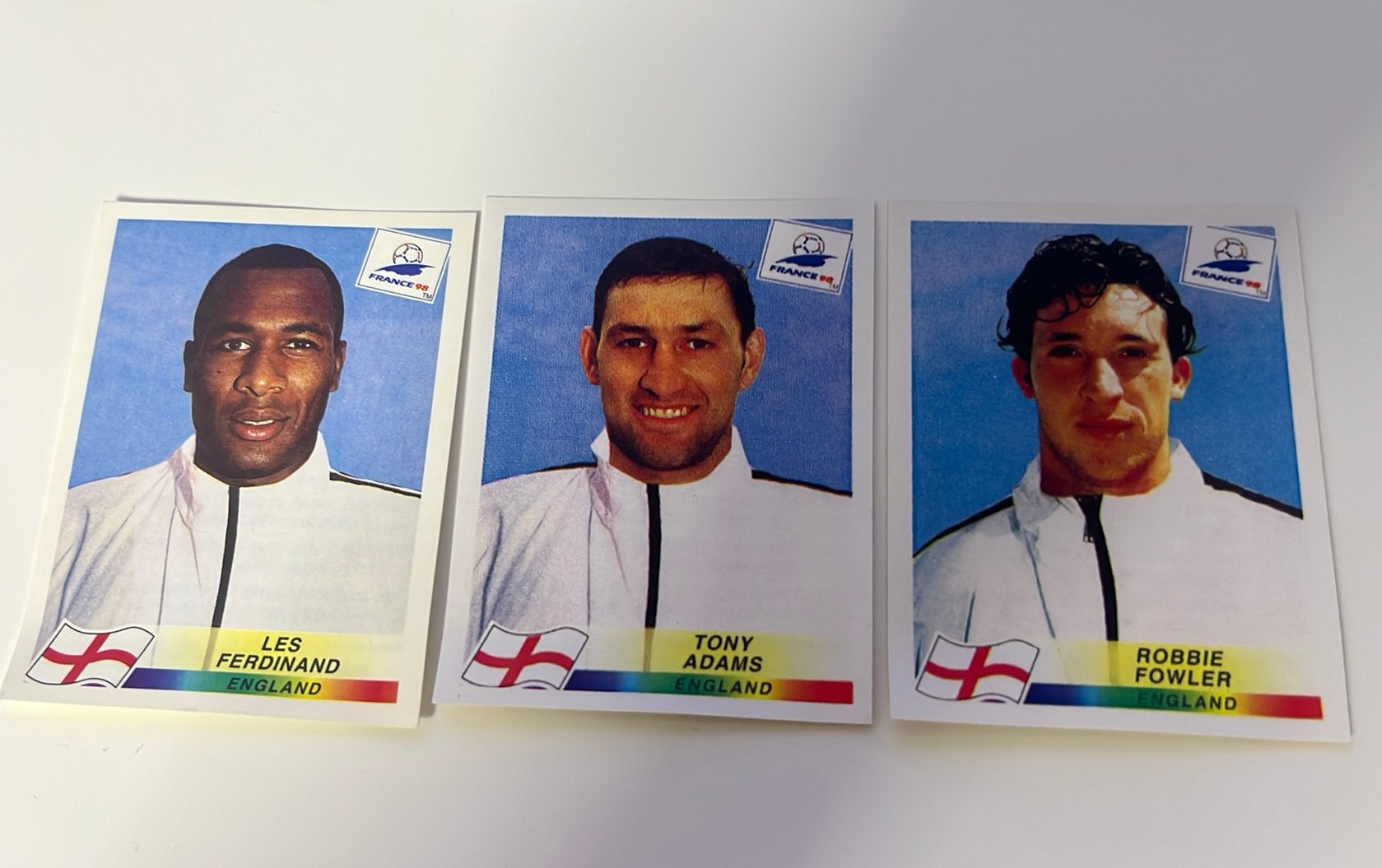 Panini World Cup 1998 France 3 England Players, Ophalen of Verzenden, Zo goed als nieuw, Buitenlandse clubs, Poster, Plaatje of Sticker