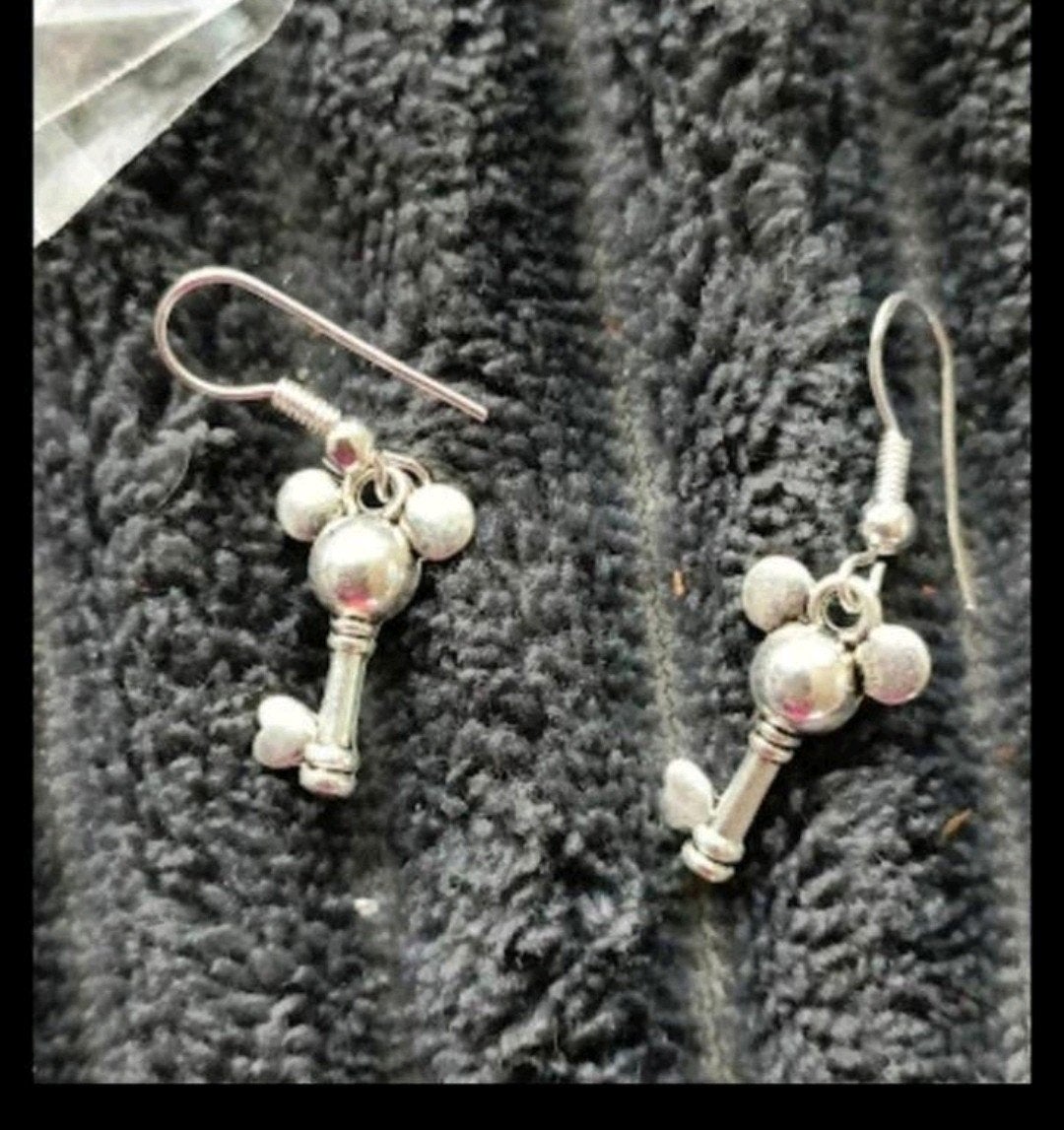 Zilveren oorbellen Mickey Mouse, Sieraden, Tassen en Uiterlijk, Oorbellen, Hangers, Verzenden, Nieuw, Zilver