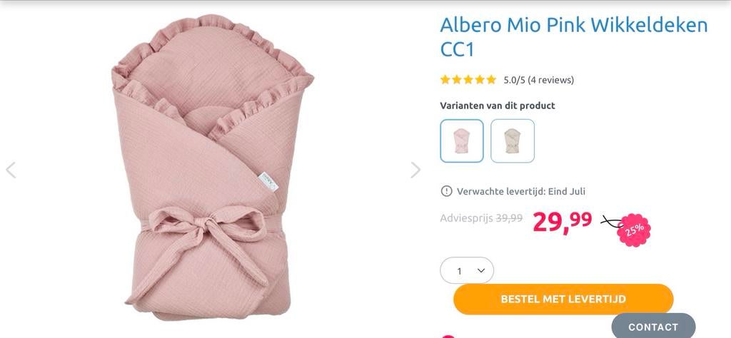 Albero Mio Roze Wikkeldeken - Zacht en Comfortabel, Ophalen of Verzenden, Zo goed als nieuw, 85 tot 100 cm, Deken