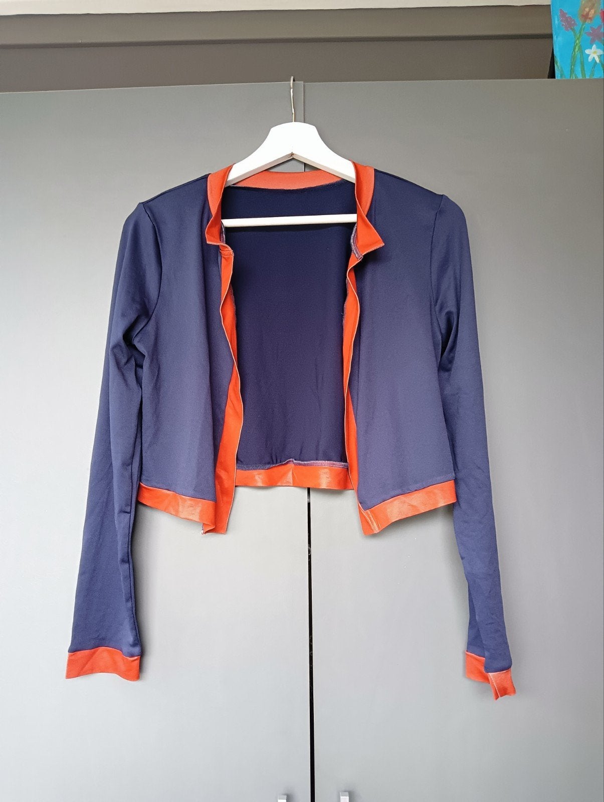 Bolero vestje mt S in donkerblauw/roodbruin, Blauw, Ophalen of Verzenden, Maat 36 (S), Onbekend