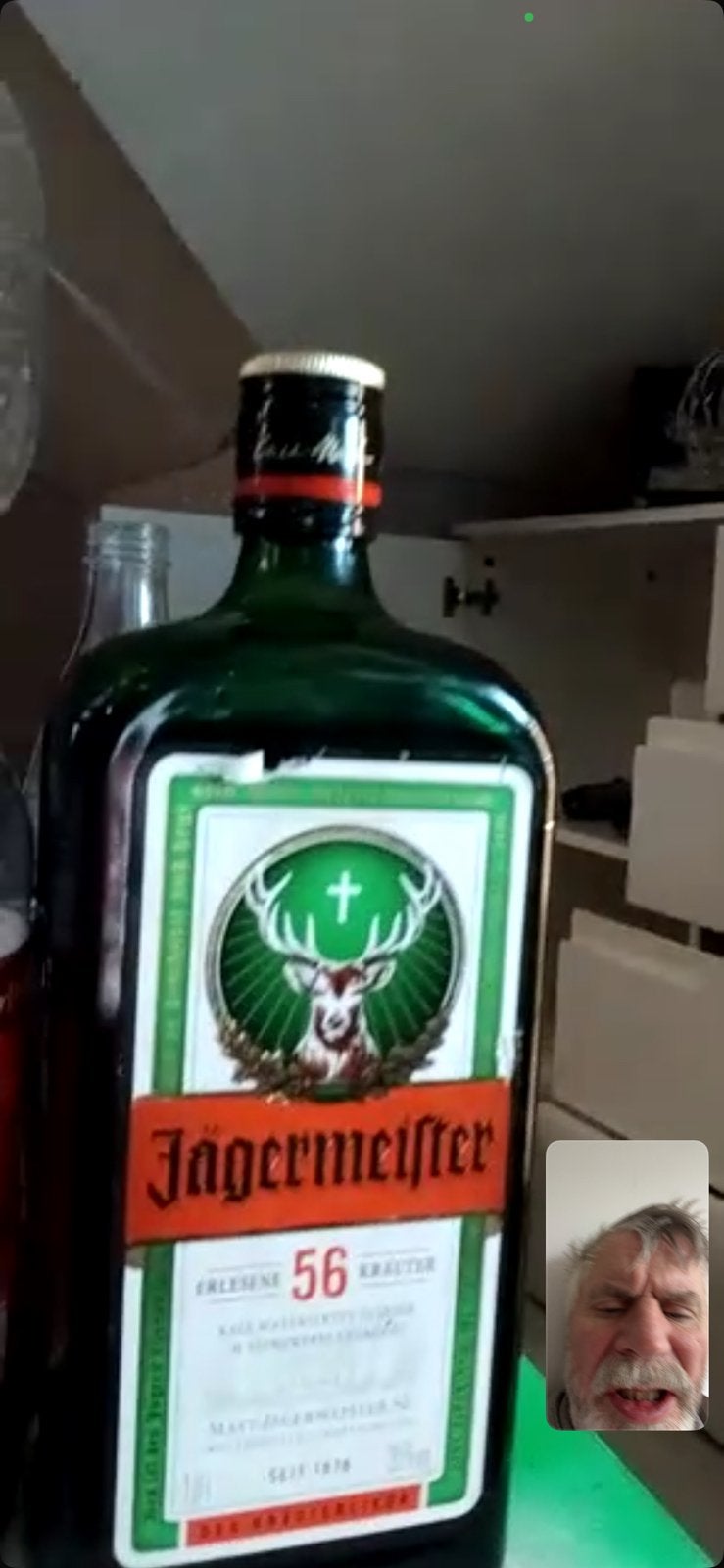 Fles jagermeister 1 liter, Ophalen of Verzenden, Zo goed als nieuw, Frankrijk, Overige typen