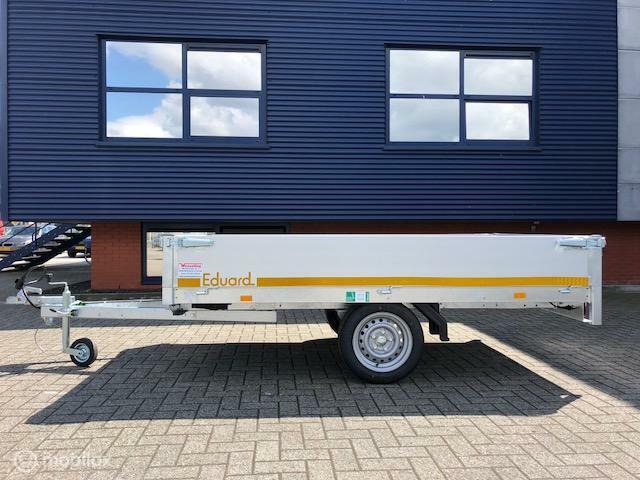 ACTIE! Eduard Enkel-as plateauwagen 256x150x30cm 750kg, Nieuw