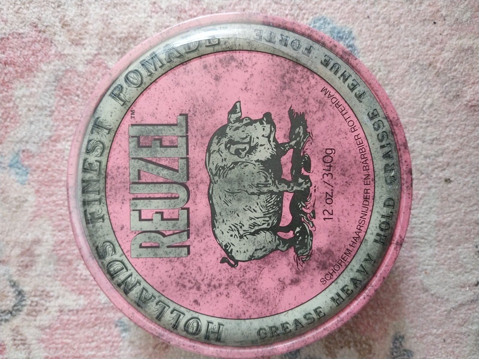 Reuzel Pomade Roze - Heavy Hold Haarstyling, Sieraden, Tassen en Uiterlijk, Uiterlijk | Haarverzorging, Verzenden, Zo goed als nieuw
