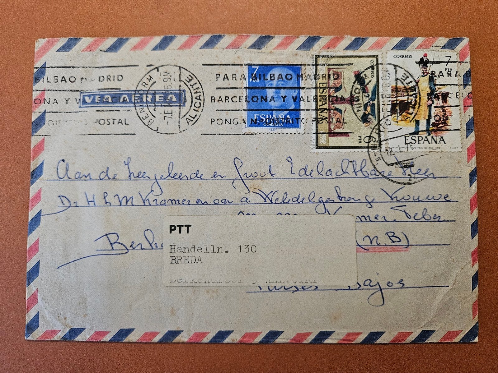 116) Spanje 1951 luchtpost, Ophalen of Verzenden, Envelop