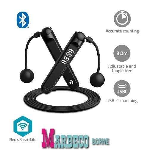 Smart Springtouw, SmartLife Bluetooth Digitaal Springkoord, Nedis SmartLife, Nieuw, Info@marbeco.nl, Ophalen of Verzenden
