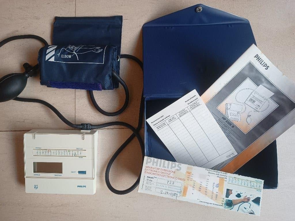 Vintage Philips elektronische bloeddrukmeter HP5306 B, Ophalen of Verzenden, Persoonlijke verzorging
