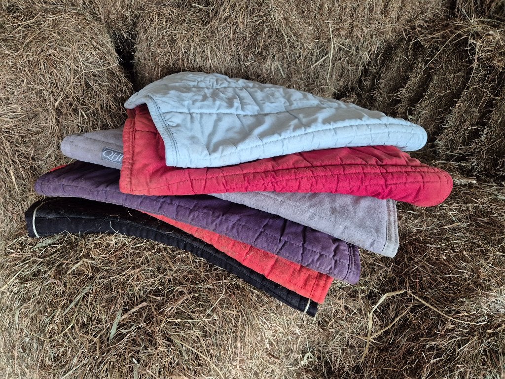 Partij gebruikte zadeldekjes – ca. 6 stuks., Dieren en Toebehoren, Full (L), Ophalen, Gebruikt, Zadelpad