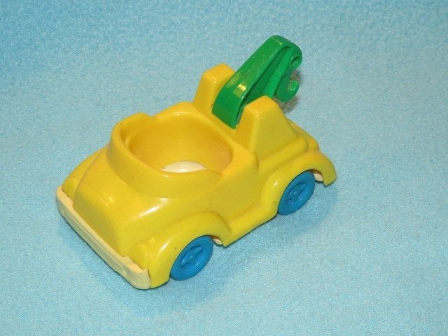 Vintage gele kraanwagen van Tyco Preschool, ws. Sesamstraat, Ophalen of Verzenden, Gebruikt