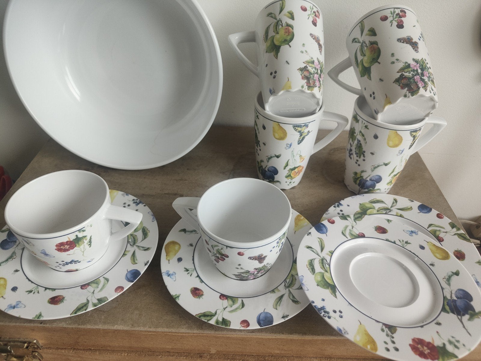 Mepal Rosti Janneke Brinkman fruit en flowers mokken/ kopjes, Caravans en Kamperen, Ophalen of Verzenden