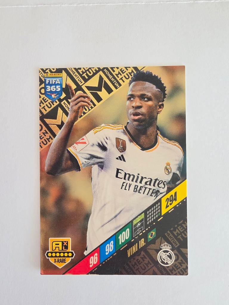 Panini FIFA 365 Momentum X-Rare Vini Jr. Spelerskaart, Ophalen of Verzenden