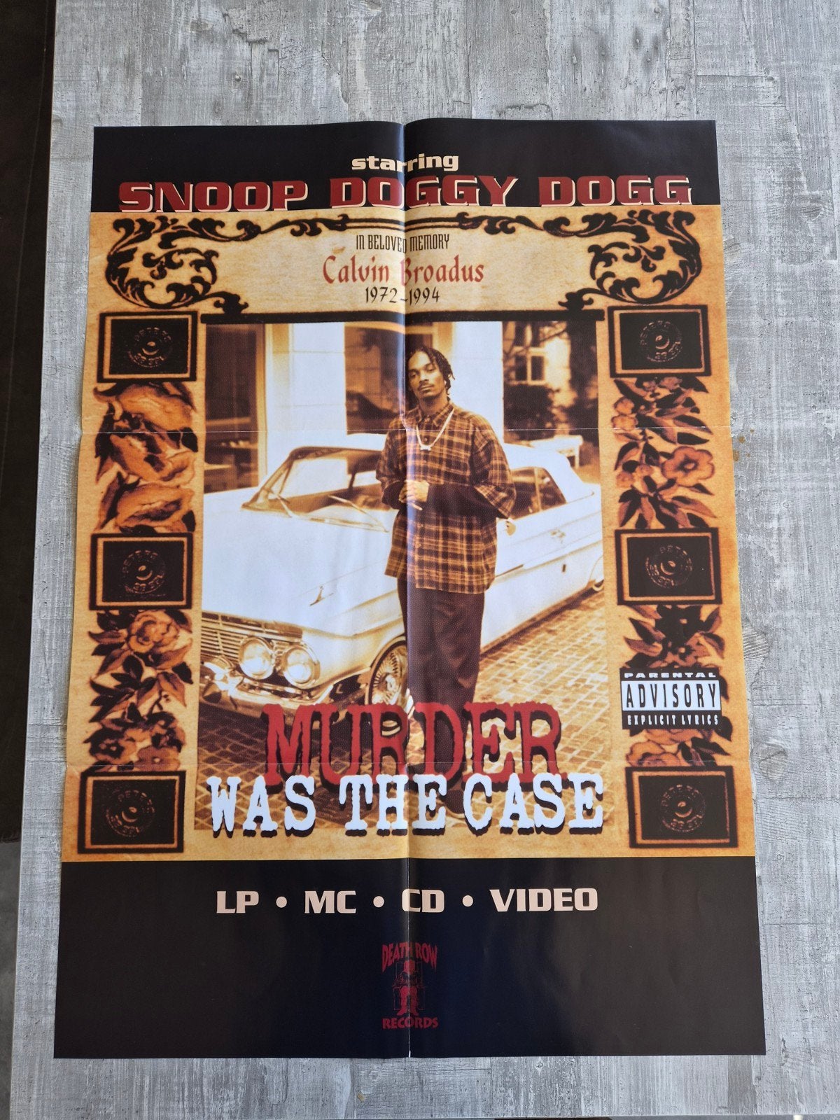 Snoop Doggy Dog poster Murder was the case, Ophalen of Verzenden, Gebruikt, Deurposter of groter, Film en Tv