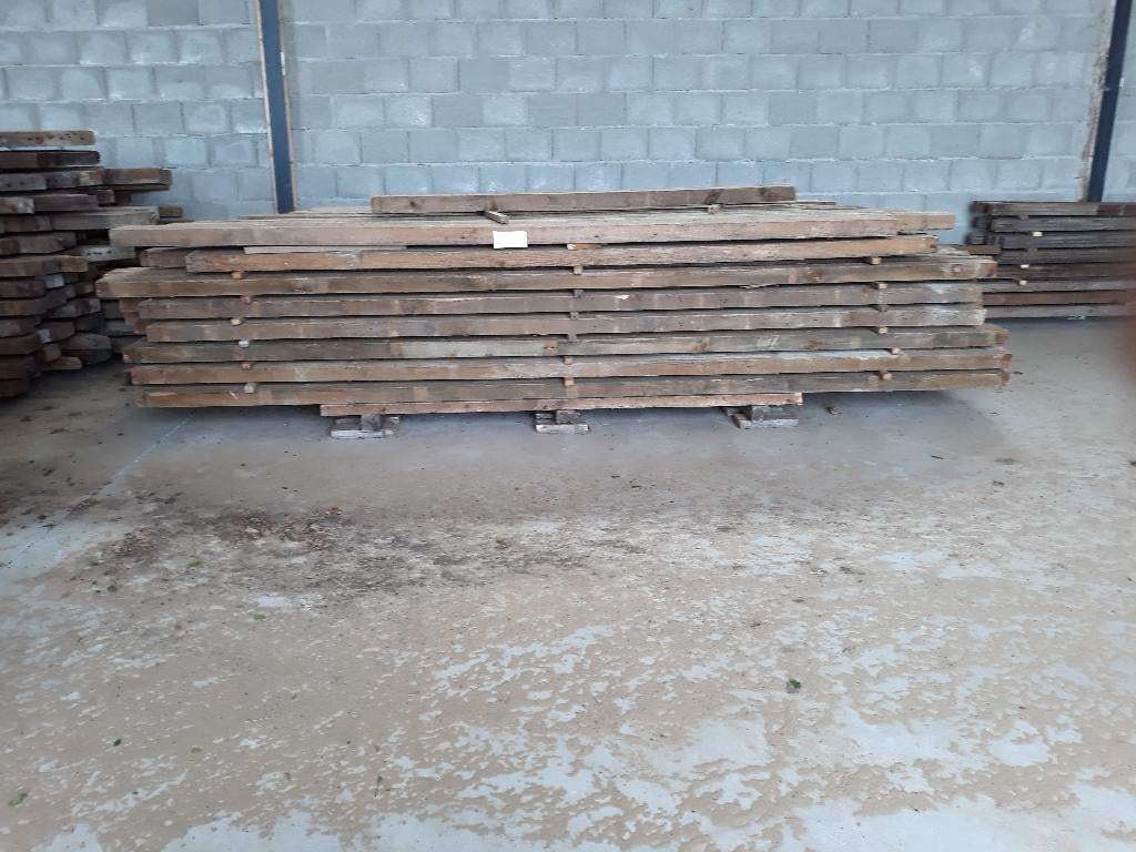 Houten balken, Doe-het-zelf en Verbouw, Ophalen, Gebruikt, 25 tot 50 mm, 250 tot 300 cm
