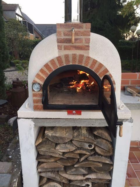 Traditionele pizzaoven, op hout gestookte tuinoven bakoven, Ophalen, Nieuw