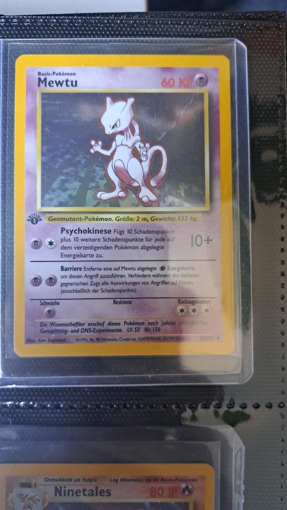 Mewtu 1e editie duits talig 10/102, Ophalen of Verzenden, Zo goed als nieuw, Losse kaart