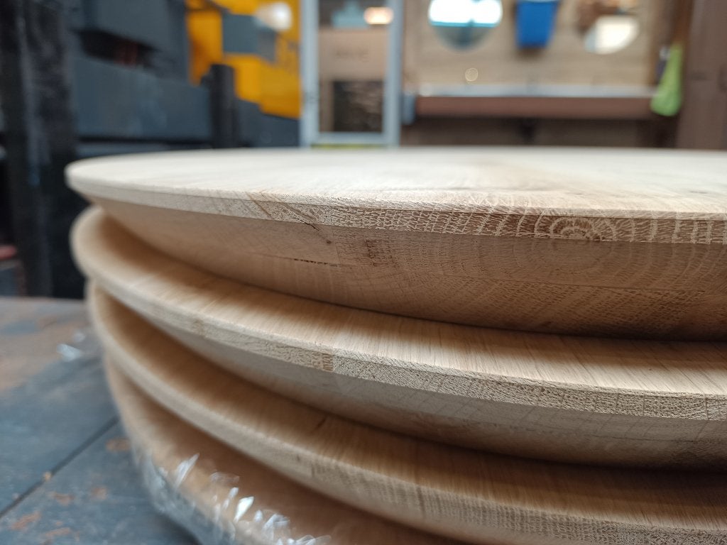 ovale tafelbladen eikenhout 95 cm breed 200 en 240cm, Huis en Inrichting, Hout@hameren.nl, 100 tot 150 cm, Hertog van beijerenstraat 2a