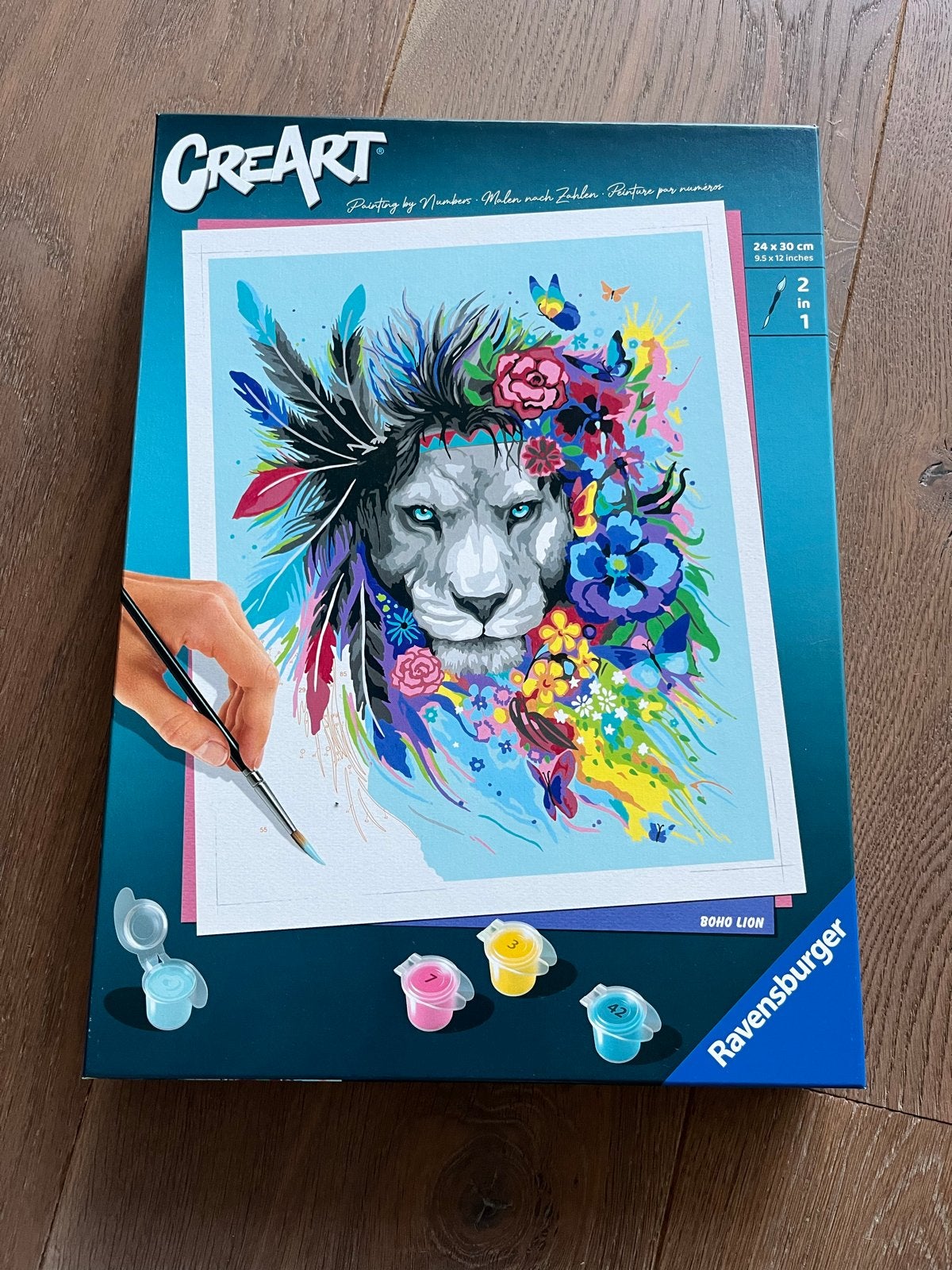 CreArt Schilderen op Nummer - Boho Leeuw (Ravensburger), Ophalen of Verzenden, Zo goed als nieuw, Schilderen op nummer