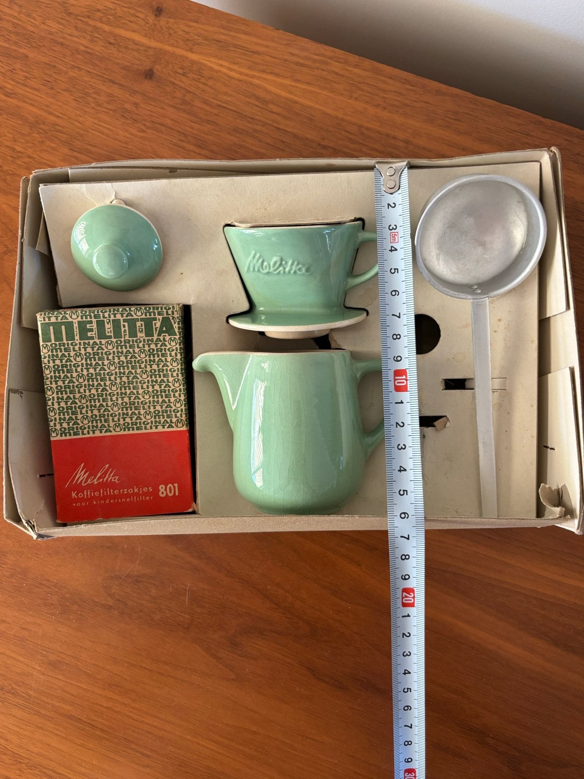 Vintage Melitta Kinderkoffieserviesje - Groen, Ophalen of Verzenden