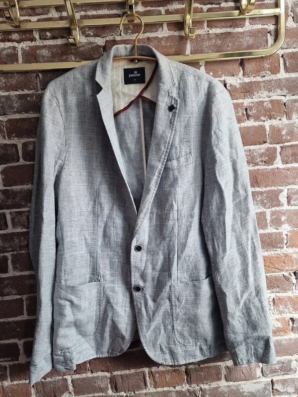 Vanguard Linnen Blazer Grijs Maat 54, Kleding | Heren, Kostuums en Colberts, Ophalen of Verzenden, Zo goed als nieuw, Maat 52/54 (L)
