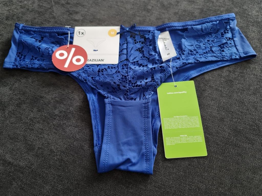 Nieuwe slipje - maat M, Ophalen of Verzenden, Blauw, Slip