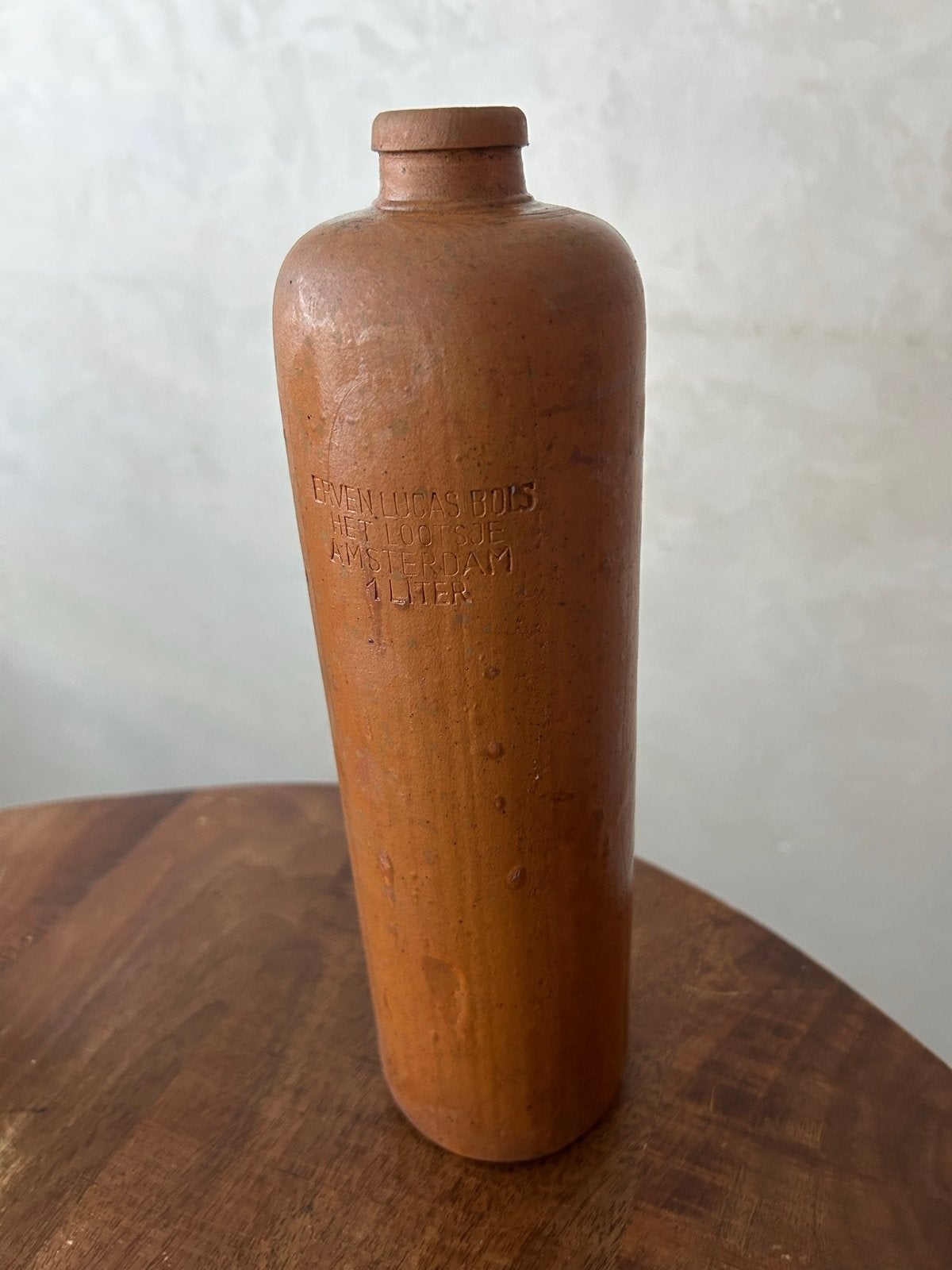 8 Antieke Erven Lucas Bols kruik - 1 liter 1 met dop!, Ophalen of Verzenden