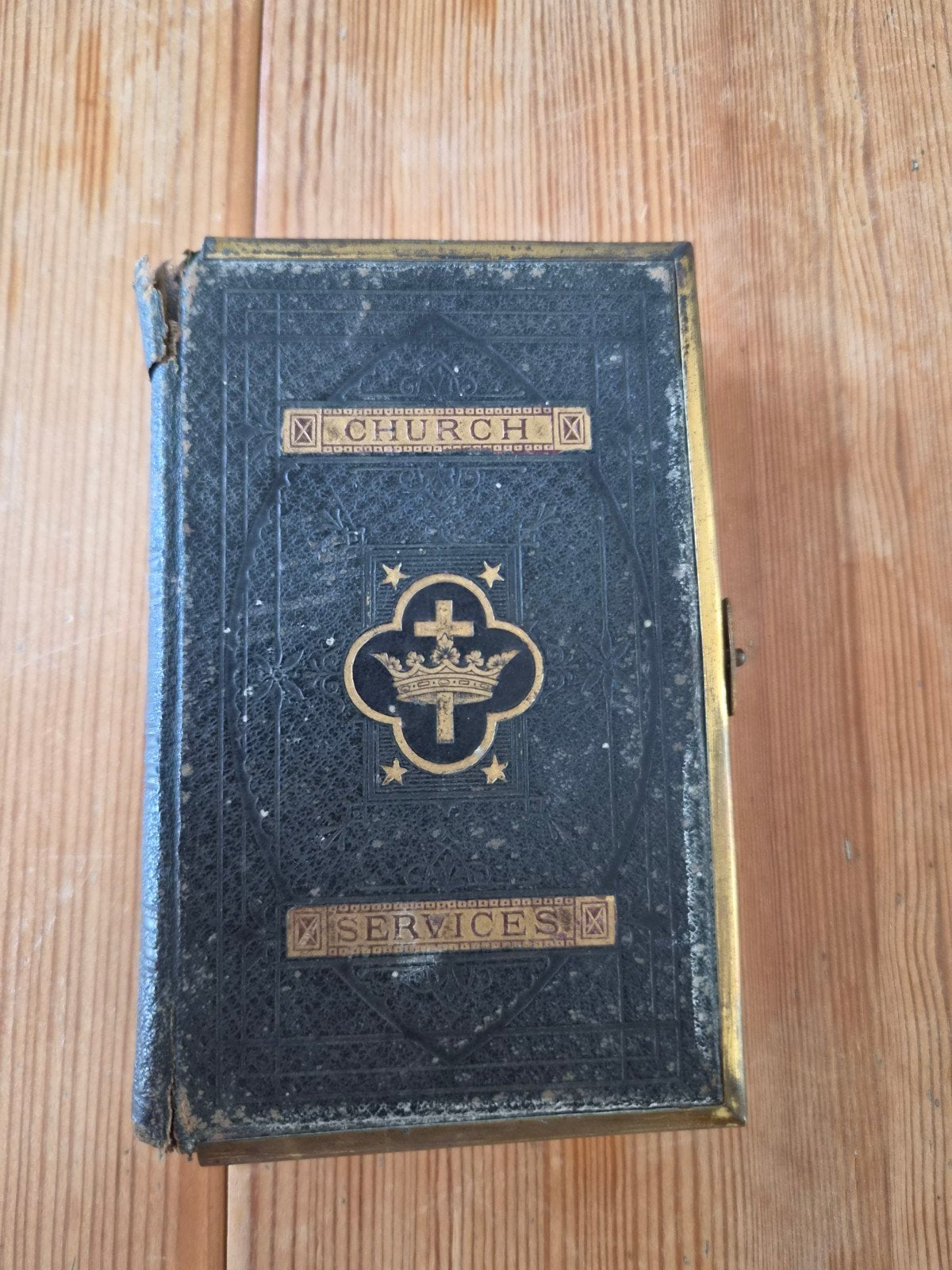 Antiek Kerkboekje 'Church Services' met Gouden Sluiting, Antiek en Kunst, Ophalen of Verzenden, Onbekend