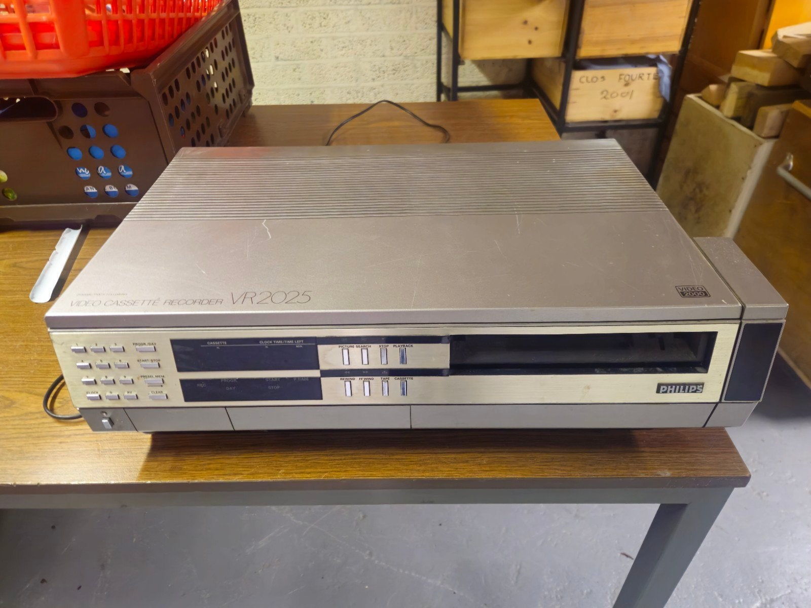 Philips VR2025 video 2000, Ophalen of Verzenden, Gebruikt, Video 2000-speler of -recorder