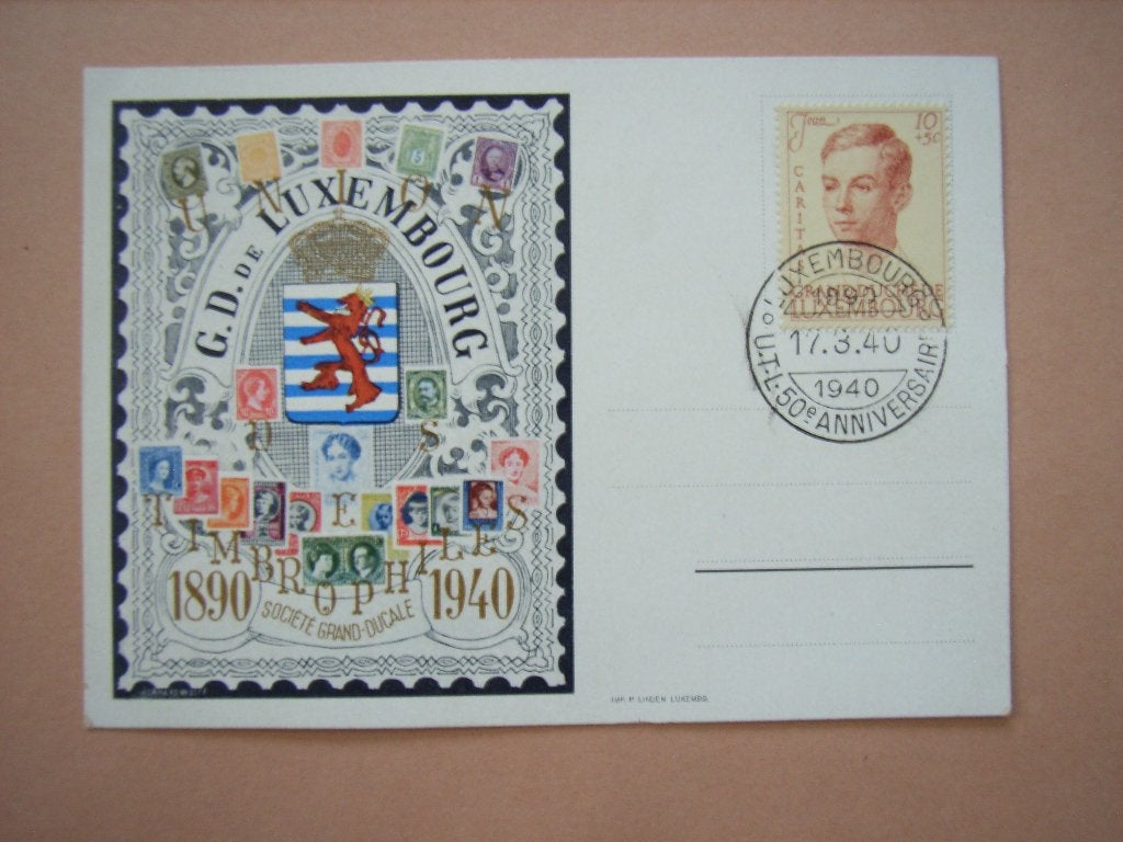 DBM  Gedenk-kaart Luxemburg, Postzegels en Munten, Brieven en Enveloppen | Buitenland, Ophalen of Verzenden, Briefkaart