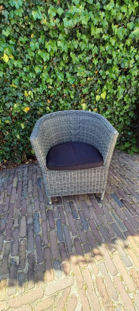 Tuintafelset, Ophalen, 4 zitplaatsen, Gebruikt, Wicker