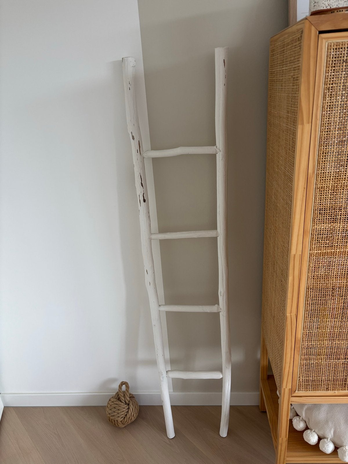 Witte decoratie ladder inrichting huis kinderkamer, Ophalen, Hout, Gebruikt, Landelijk