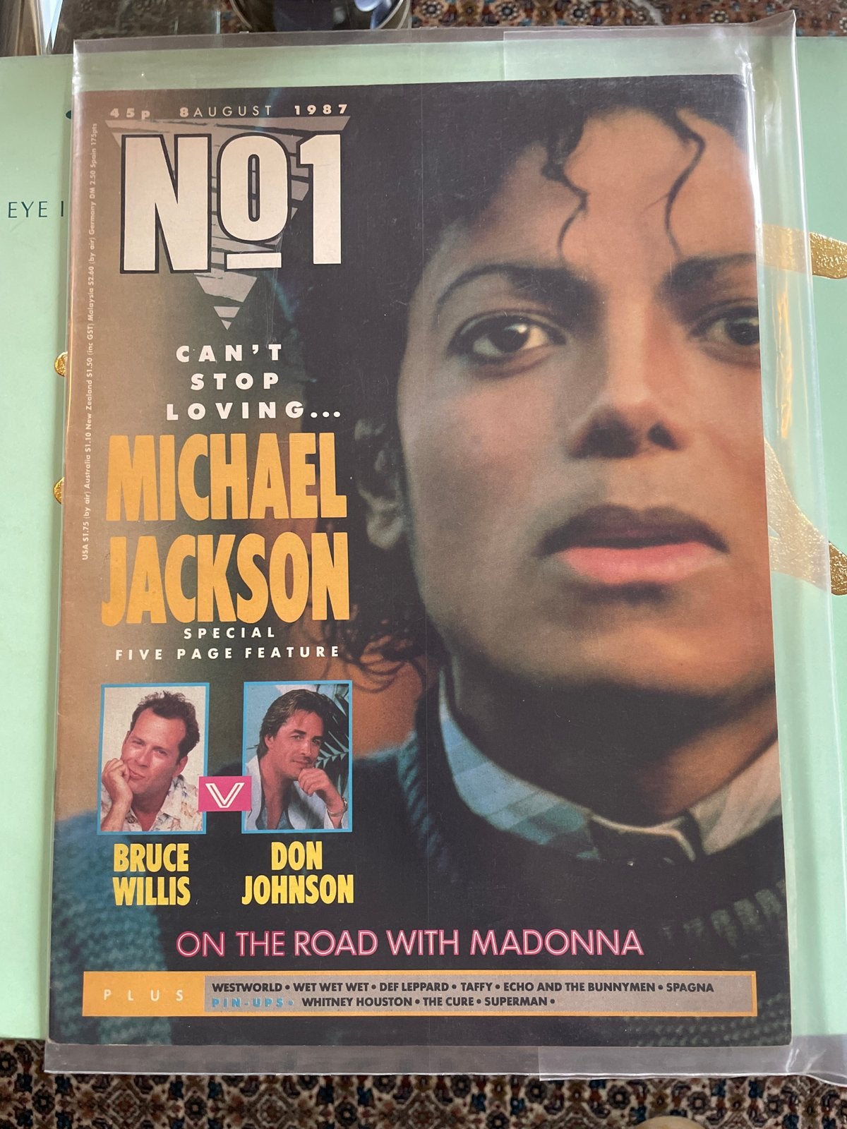 Number One Tijdschrift 1987 Michael Jackson special, Ophalen of Verzenden, Zo goed als nieuw, Muziek, Film of Tv