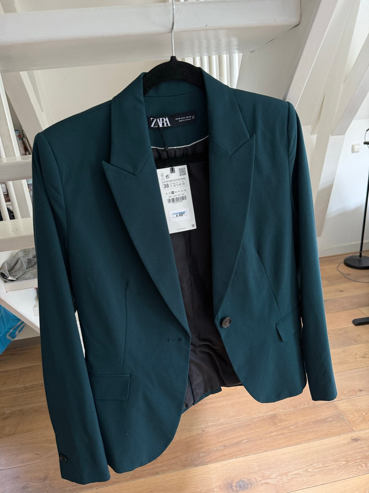 Zara donkergroen broekpak, Maat 38/40 (M), Kostuum of Pak, Nieuw, Ophalen of Verzenden