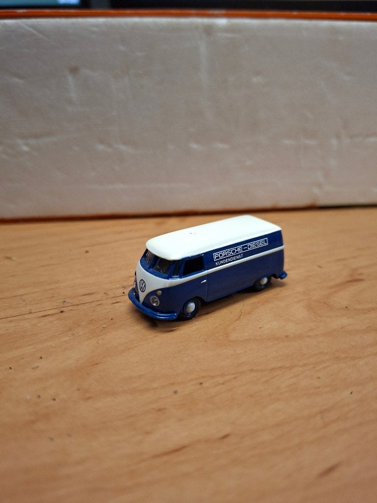 Schuco VW T1 met aanh. Porsche diesel, Ophalen of Verzenden, Auto, Schuco