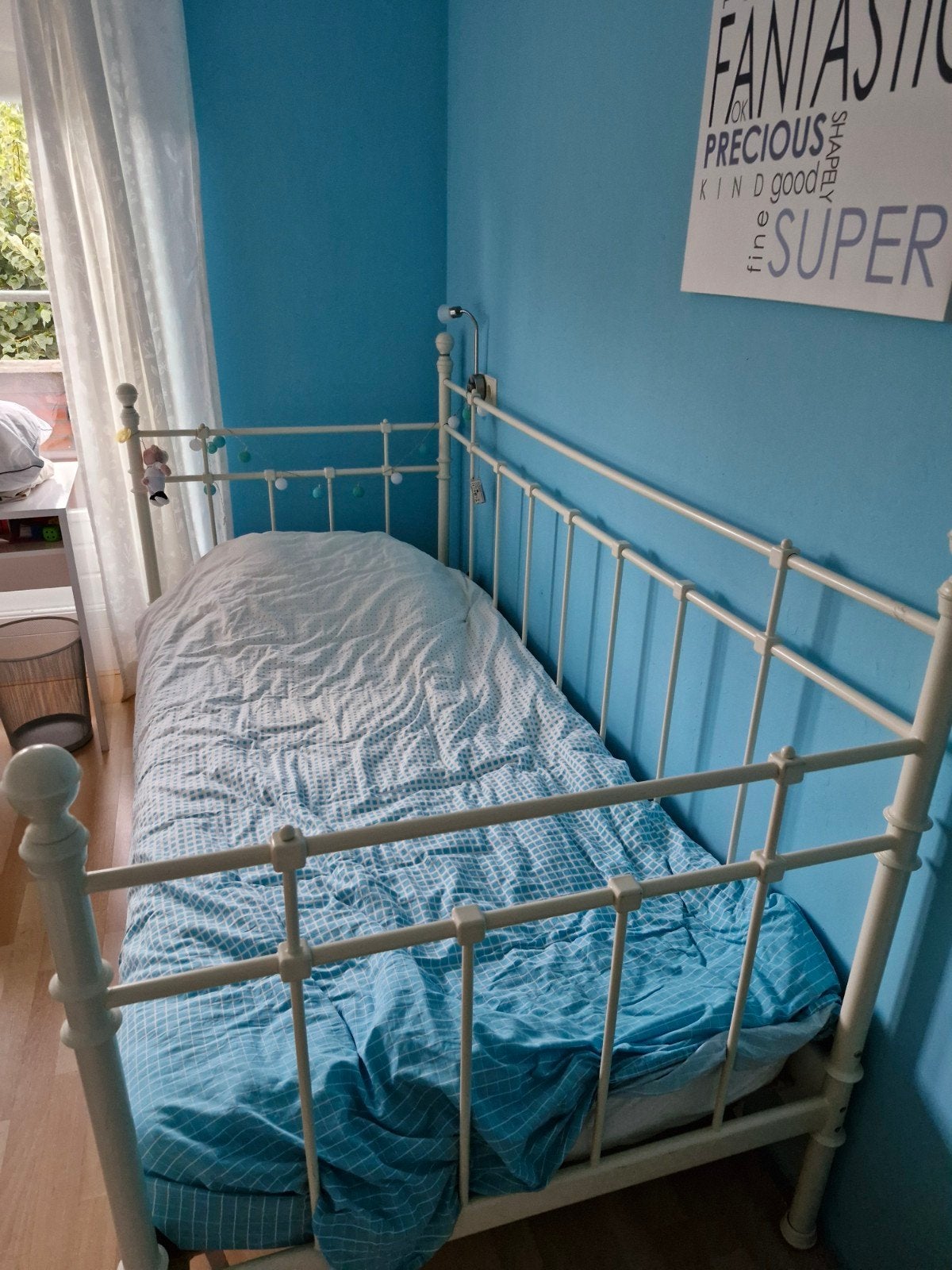Ikea eenpersoonsbed inclusief matras, Ophalen, Gebruikt, 90 cm, Eenpersoons