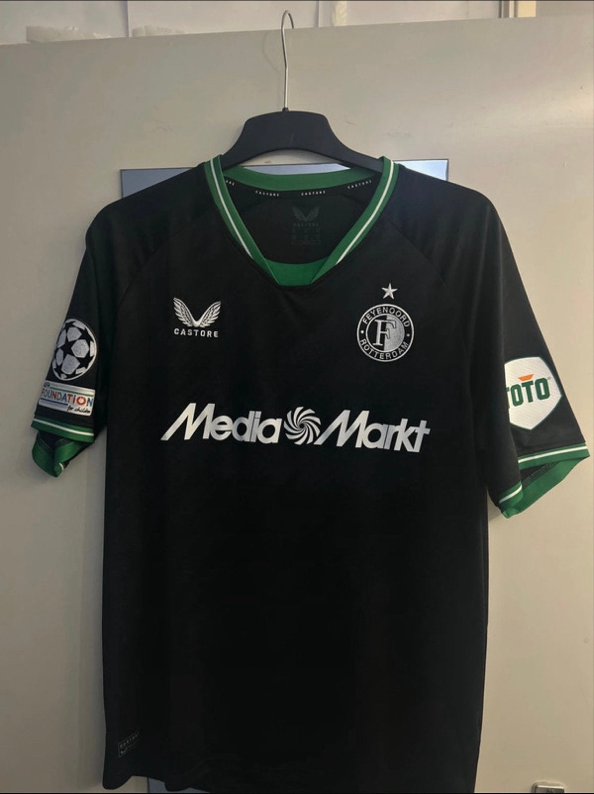 Feyenoord uitshirt 2023/2024 Paixão #14 Champions League, Verzenden, Zwart, Zo goed als nieuw, Maat 46/48 (XL) of groter