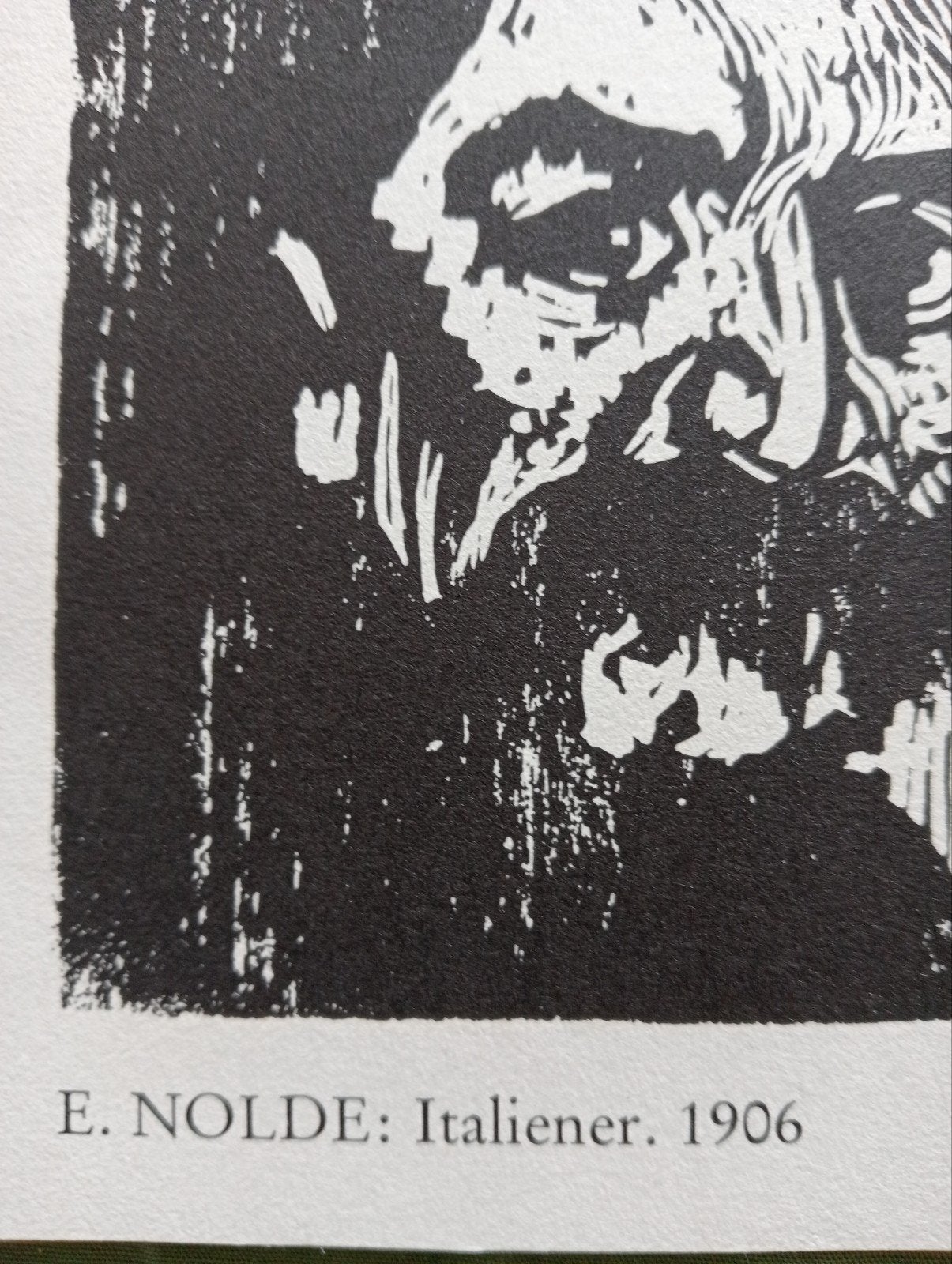 Emile Nolde Houtsnede litho portret Italiaan, Ophalen of Verzenden