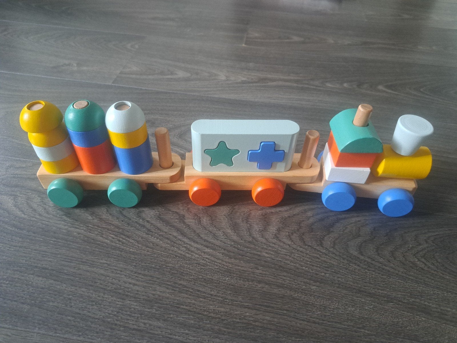 Houten Speelgoed Trein Hema - Stapelblokken en Vormen, Ophalen of Verzenden, Duw- of Trekspeelgoed