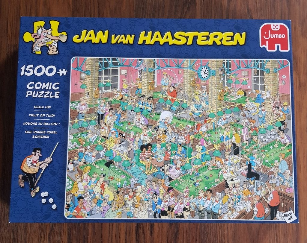 Krijt op tijd Legpuzzel van Jan van Haasteren., Hobby en Vrije tijd, Denksport en Puzzels, Ophalen of Verzenden, 500 t/m 1500 stukjes