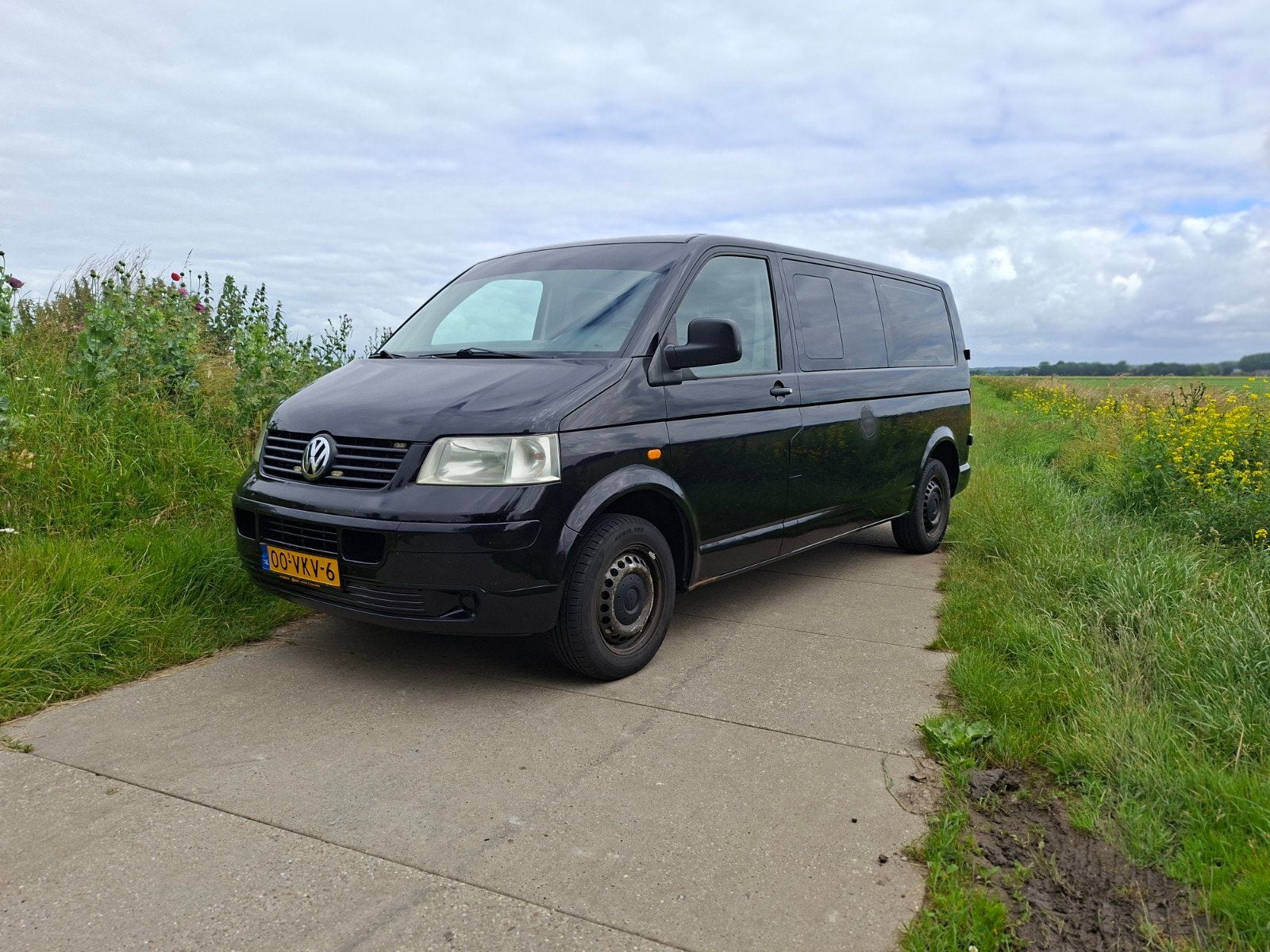 Volkswagen Transporter 2.5 TDI,Dubbel Cabine, Youngtimer BTW, Auto's, Voorwielaandrijving, Stof, Volkswagen, 2500 kg