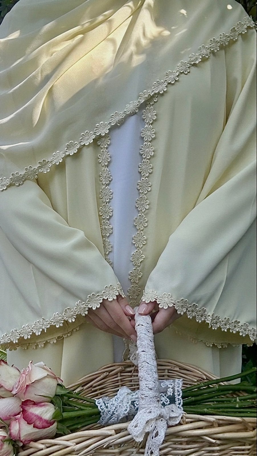 Dubai Abaya, Maat 38/40 (M), Geel, Nieuw, Ophalen of Verzenden