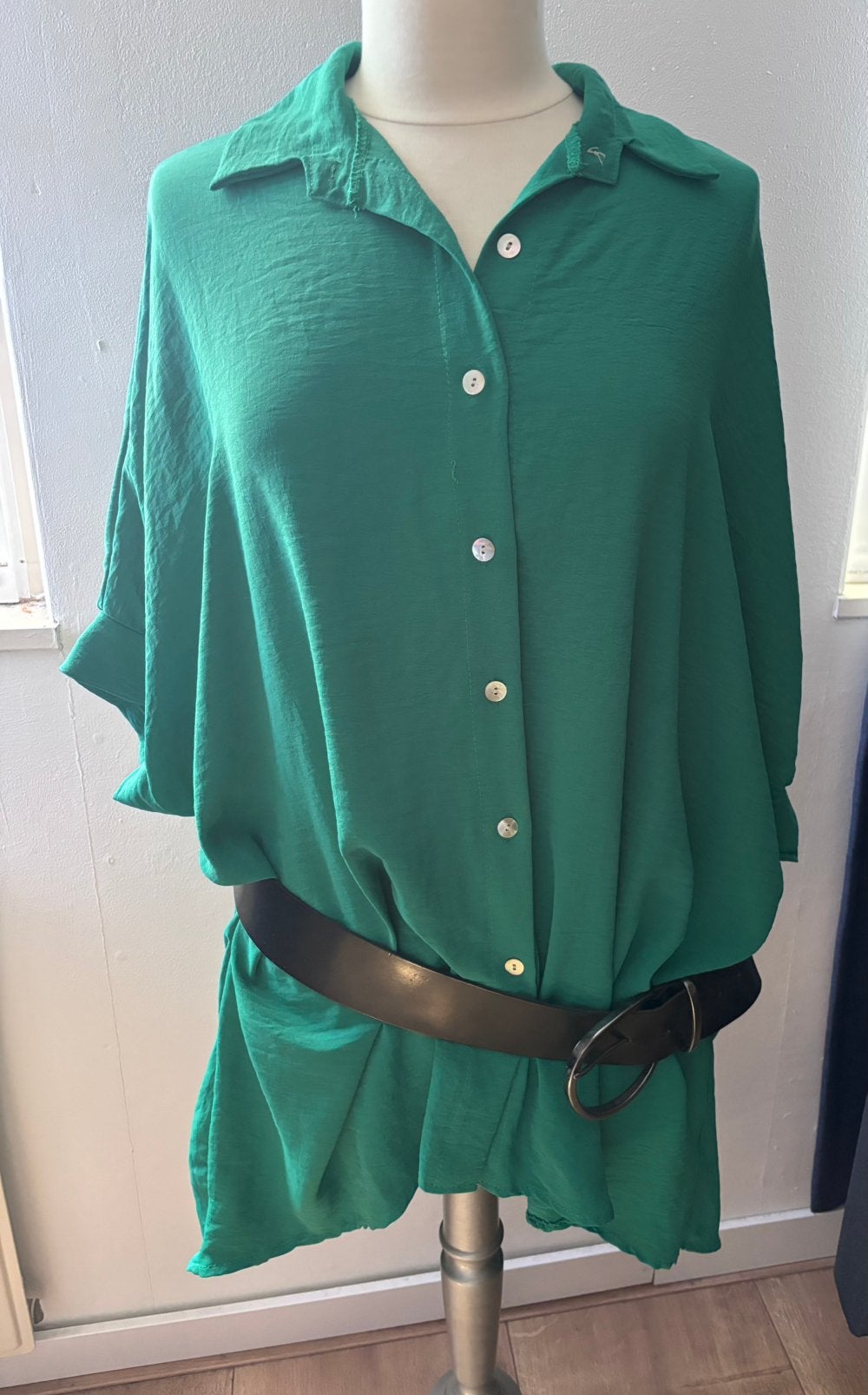 Groene tuniek blouse 46, Ophalen of Verzenden, Gedragen, Maat 46/48 (XL) of groter, Groen