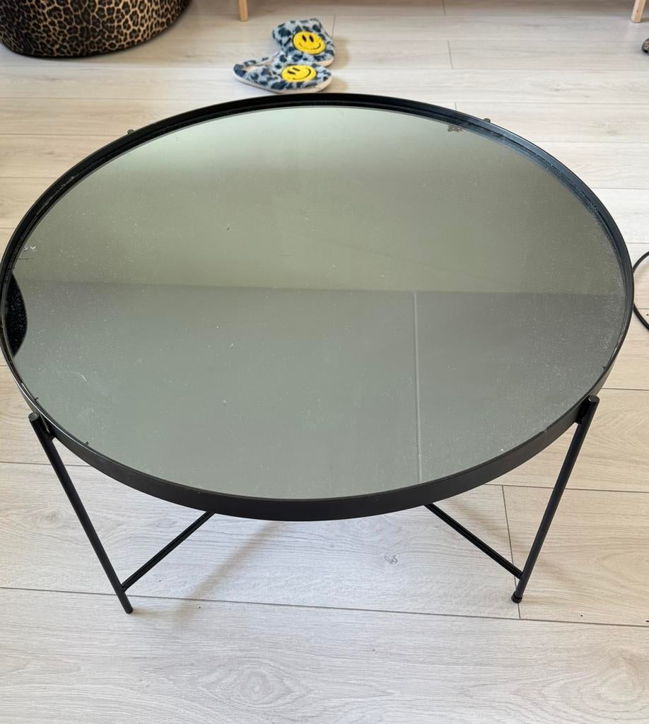 Spiegel tafel, Huis en Inrichting, Tafels | Salontafels, Ophalen, 50 tot 100 cm, Zo goed als nieuw, Minder dan 50 cm