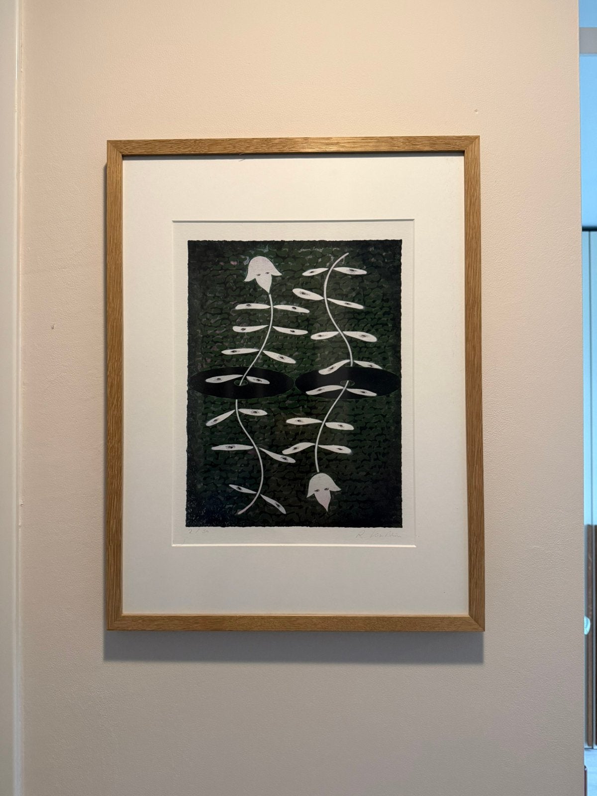 PRINT BY RYO KINOSHITA in eiken lijst, Ophalen