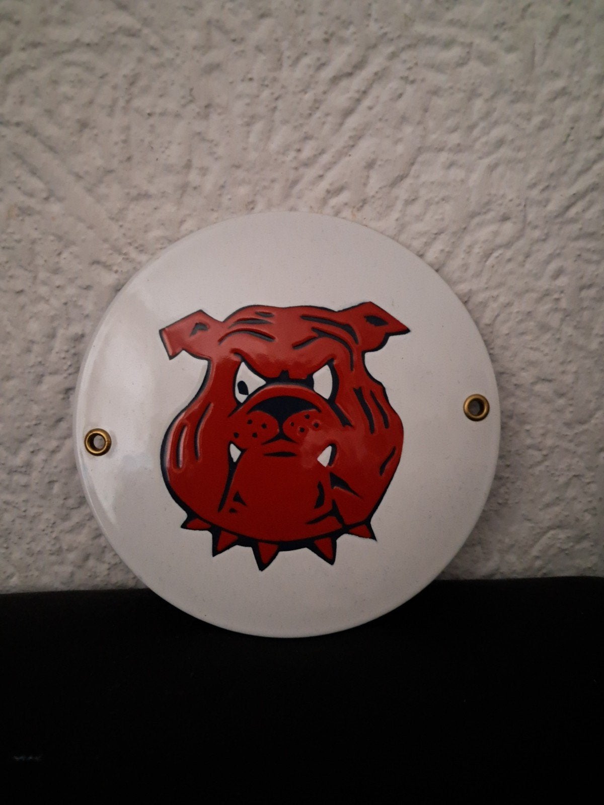 Emaille bord Bulldog, Ophalen of Verzenden