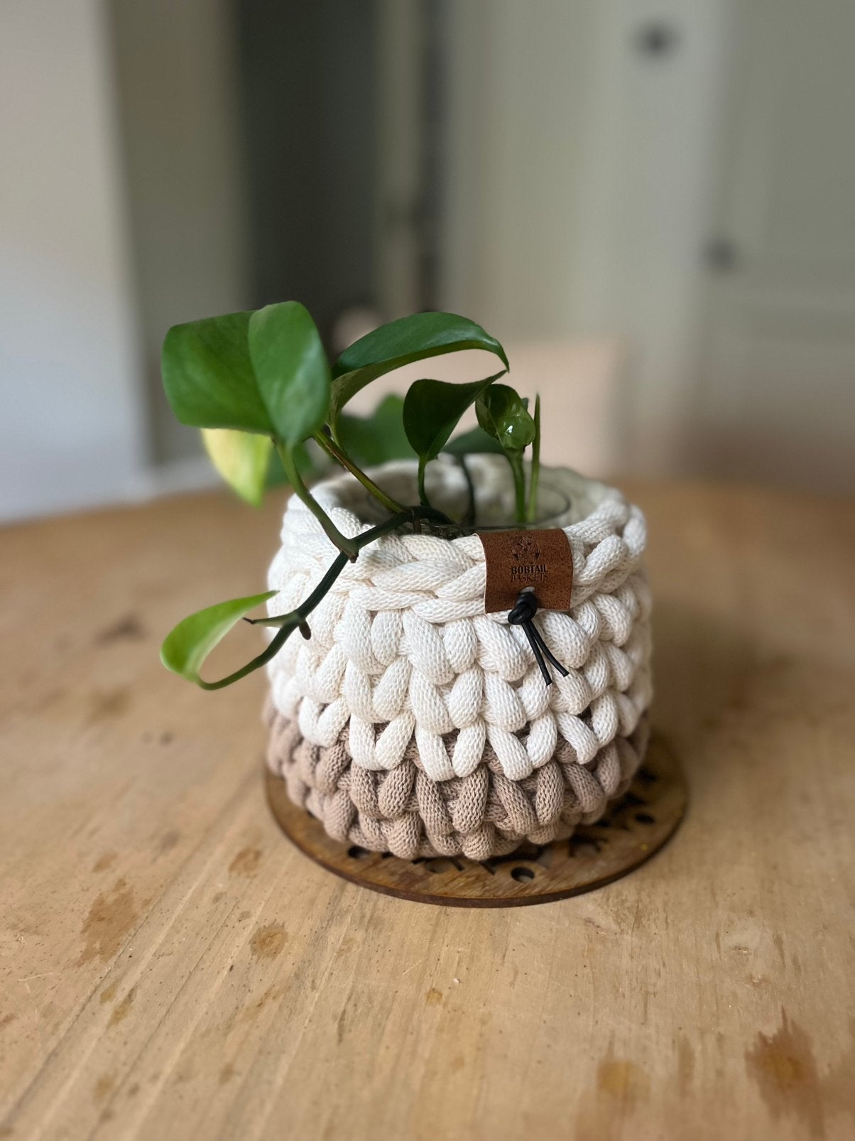 Plantenmand | scandi | handgemaakt, Beige, Nieuw, Ophalen of Verzenden, Scandinavisch
