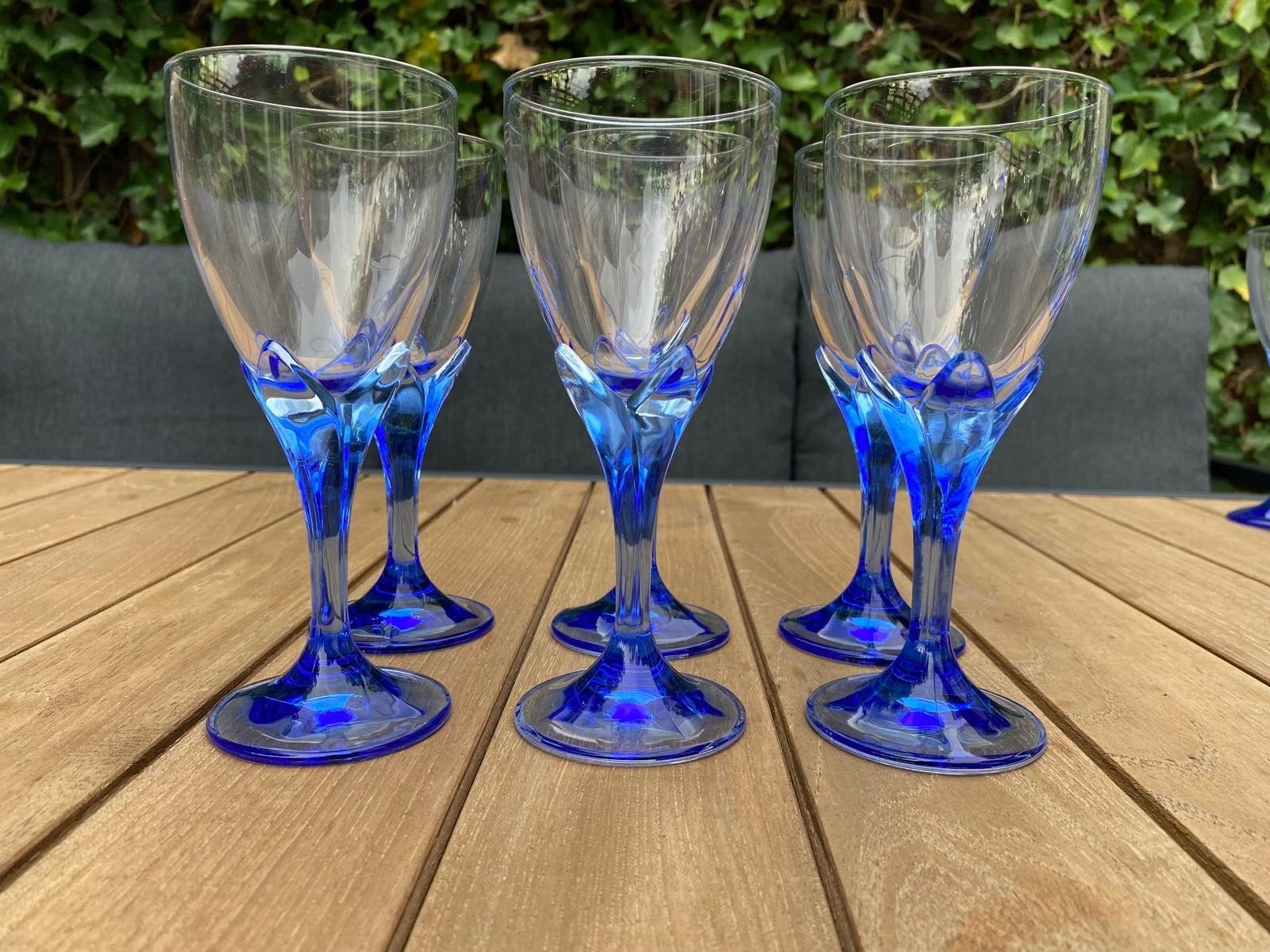 6 Vintage Bormioli Rocco Bouquet witte wijnglazen, Antiek en Kunst, Ophalen of Verzenden