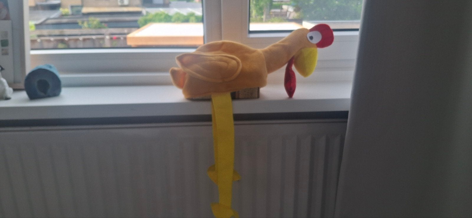 Grappige Kalkoen Hoed - Perfect voor Feestjes!, Ophalen, Zo goed als nieuw, Hoed of Pruik, Overige