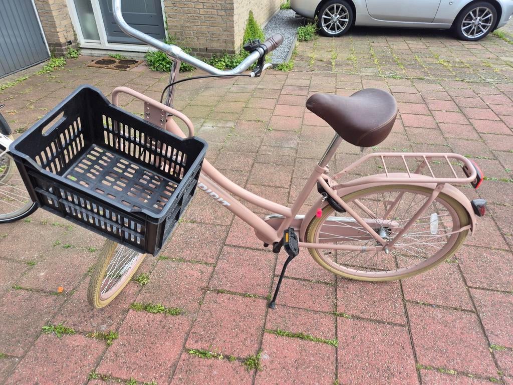 Spirit Meisjesfiets 24inch roze + krat, Ophalen, Terugtraprem, 24 inch, Spirit